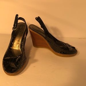 Linea Paolo Black Wedge shoes